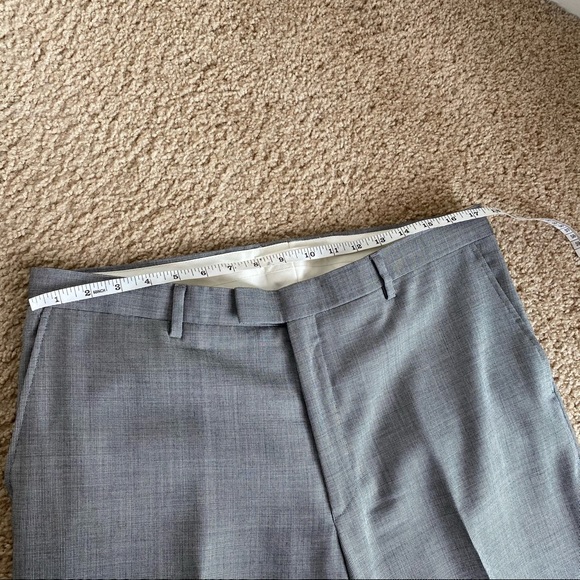 MENS T.M.LEWIN GREY 2PC SUIT SET SIZE 36 R /42 R BOTTOMS - Picture 4 of 14